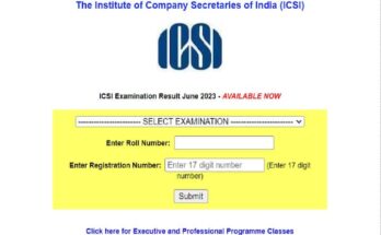 ICSI CS Result 2023: Professional Programme Result Declared, Check Direct Link