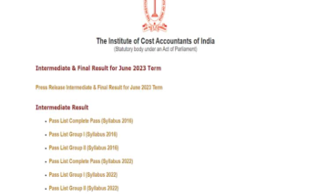 ICMAI CMA Inter Final Result 2023 Declared On icmai.in, Check Direct Link