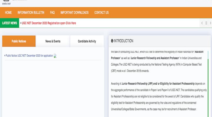 UGC NET December 2023 Application Process Begins On ugcnet.nta.ac.in, Apply Till October 28