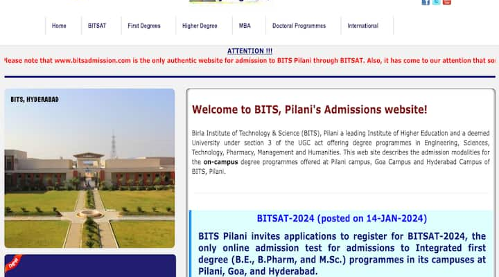 BITSAT 2024: Registration Course of Begins On bitsadmission.com – Steps To Apply And Different Element