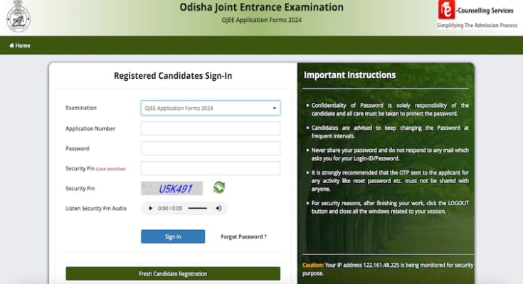 OJEE 2024: Registrations Begin On ojee.nic.in - Check Details Here